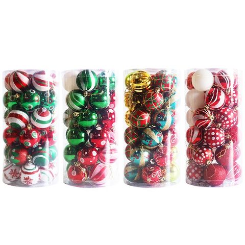 Christmas Fashion Stripe Plastic Party Hanging Ornaments 1 Set