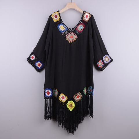 Women's Ethnic Style Geometric Hollow Out One Piece
