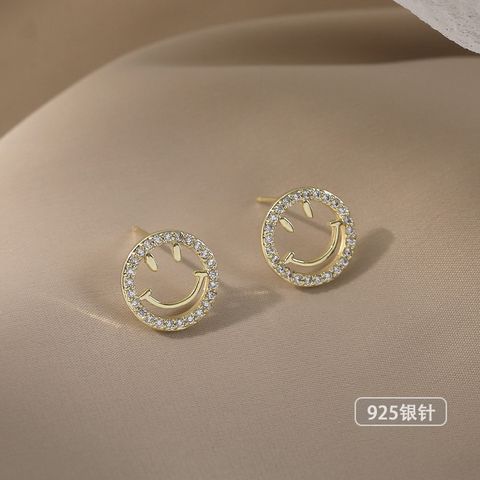 Simple Style Star Heart Shape Bow Knot Alloy Inlay Artificial Pearls Zircon Women's Earrings 1 Pair