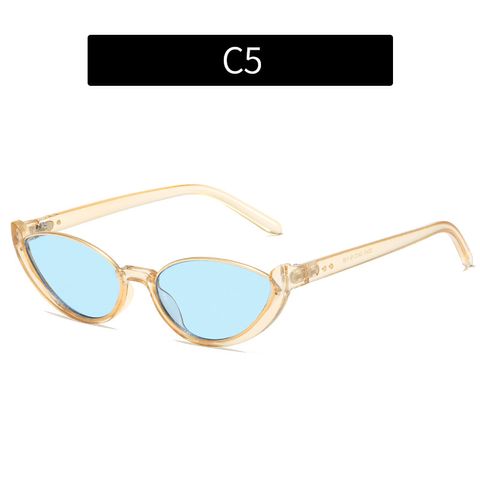 Fashion Solid Color Ac Cat Eye Half Frame Women's Sunglasses