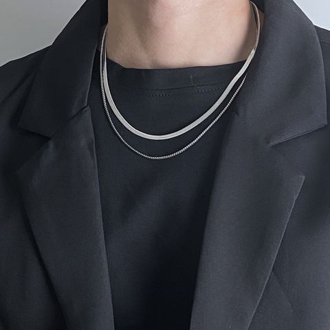 Hip-hop Geometric Titanium Steel Polishing Men's Necklace
