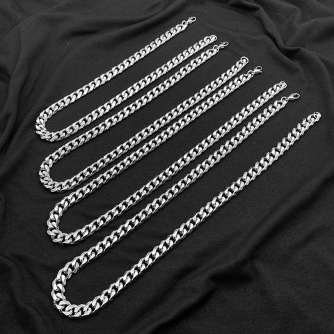 Fashion Geometric Titanium Steel Chain Men's Necklace 1 Piece