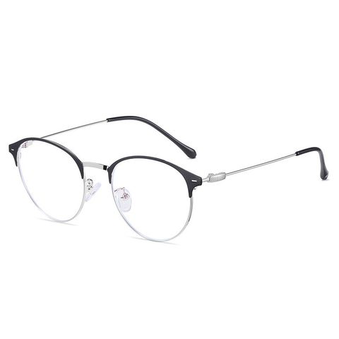 Simple Style Solid Color Nylon Round Frame Full Frame Optical Glasses