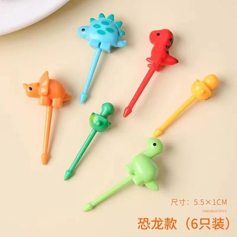 Cute Cartoon Plastic Fruit Fork 1 Set