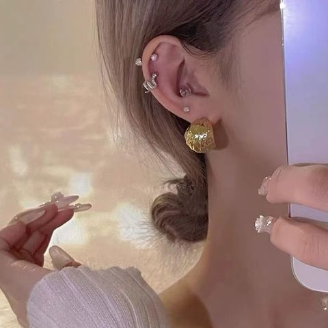 Fashion Water Droplets Heart Shape Alloy Plating Women's Earrings 1 Pair