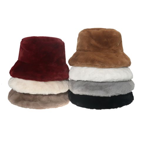 Women's Fashion Solid Color Flat Eaves Bucket Hat