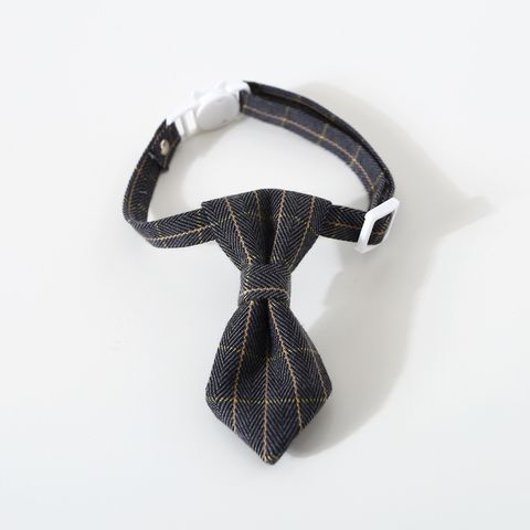 Pet British Style Bow Tie Tie Adjustable Cat Dog Collar Collar Bell Accessories