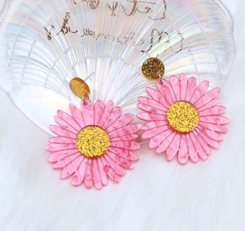 Pastoral Flower Arylic Enamel Women's Drop Earrings 1 Pair