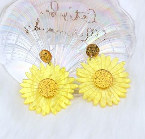 Pastoral Flower Arylic Enamel Women's Drop Earrings 1 Pair