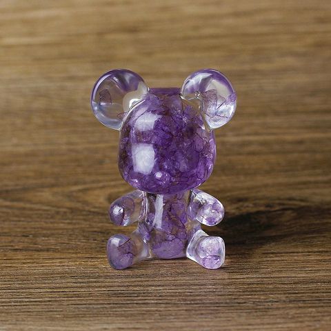 Natural Crystal Gravel Cute Bear Home Desktop Decoration Crafts