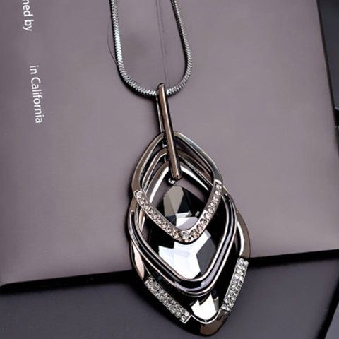 Fashion Geometric Alloy Plating Artificial Crystal Women's Necklace