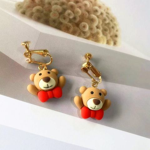 Cartoon Style Santa Claus Bell Snowman Resin Women's Ear Studs 1 Pair