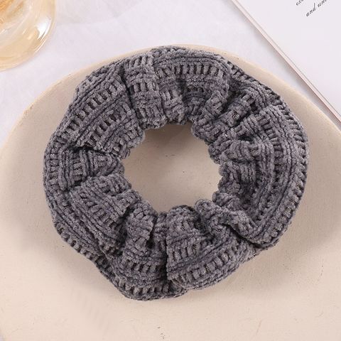 Fashion Solid Color Cloth Rib-knit Hair Tie 1 Piece