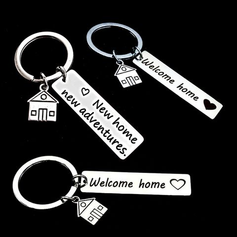 Fashion Letter Stainless Steel Plating Unisex Keychain 1 Piece