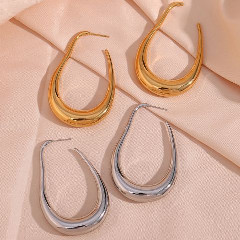 1 Pair Fashion Geometric Plating 304 Stainless Steel 18K Gold Plated Ear Studs