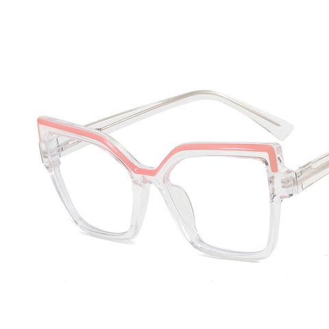 Fashion Color Block Ac Cat Eye Full Frame Optical Glasses