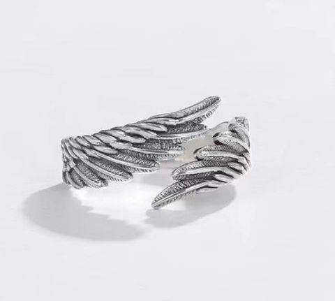 Fashion Wings Alloy Plating Couple Open Ring 1 Piece