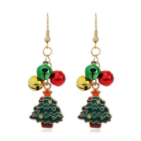 Fashion Christmas Tree Bell Snowman Alloy Women's Drop Earrings 1 Pair