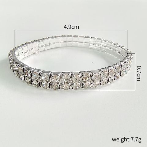 Luxurious Geometric Alloy Plating Rhinestones Women's Bracelets