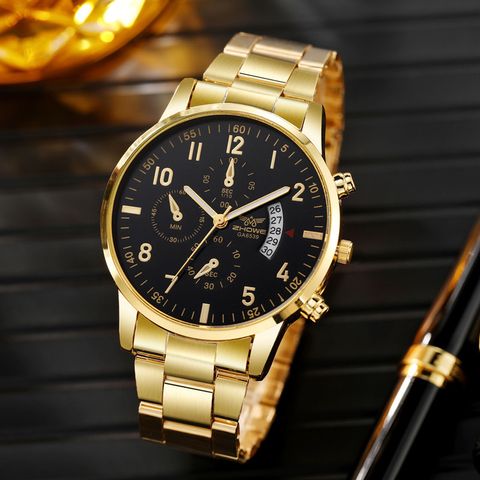 Fashion Solid Color Single Folding Buckle Quartz Men's Watches