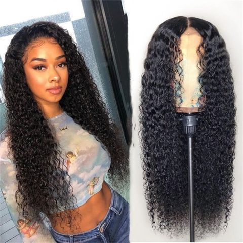 Women's Fashion Casual High Temperature Wire Centre Parting Long Curly Hair Wigs