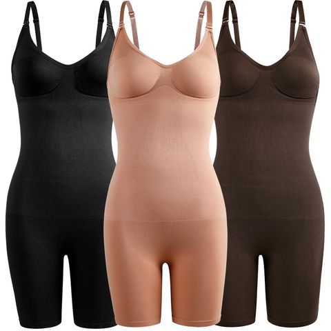 Solid Color Body Sculpting Gather Shaping Underwear