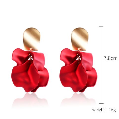 1 Pair Elegant Lady Flower Resin Drop Earrings