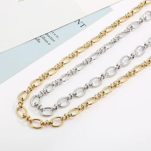 Simple Style Solid Color Titanium Steel Plating Necklace 1 Piece