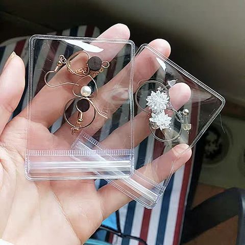 Simple Style Transparent PVC Jewelry Packaging Bags