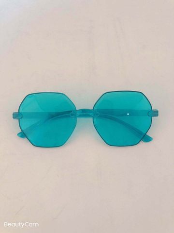 Fashion Solid Color Pc Polygon Frameless Women's Sunglasses