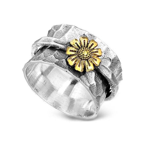 Fashion Chrysanthemum Metal Plating Metal Women's Rings