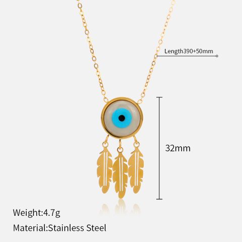 Fashion Devil's Eye Stainless Steel Titanium Steel Plating Pendant Necklace 1 Piece