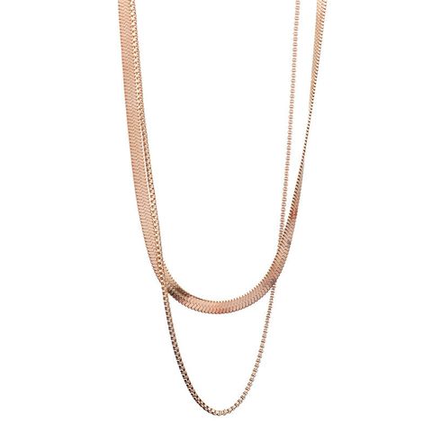 Simple Style Geometric Titanium Steel Plating Layered Necklaces