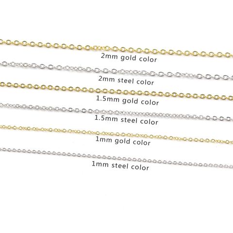 Simple Style Solid Color Titanium Steel Necklace