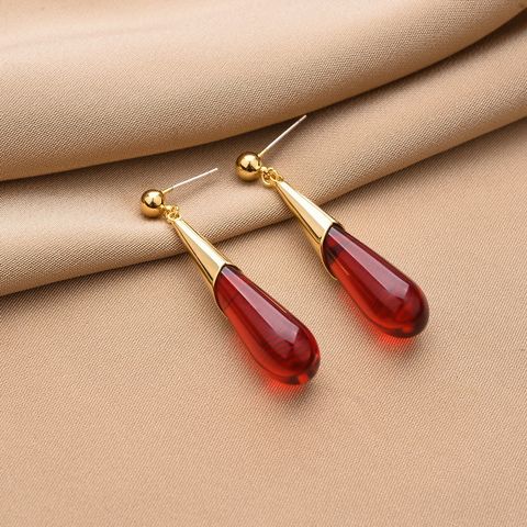 1 Pair Classical Water Droplets Alloy Drop Earrings