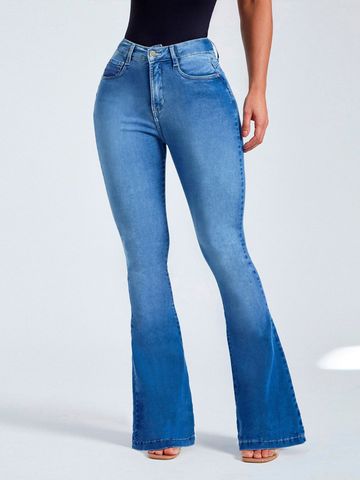 Women's Daily Fashion Solid Color Full Length Jeans