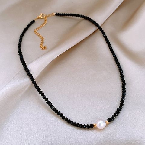 1 Stück Mode Runden Imitationsperle Perle Überzug Frau Halskette
