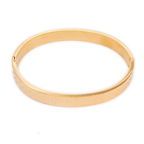 Fashion Solid Color Stainless Steel Couple Bangle