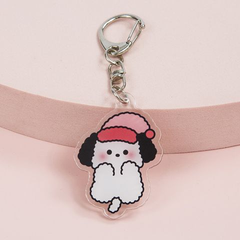 1 Piece Cute Rabbit Arylic Women's Bag Pendant Keychain