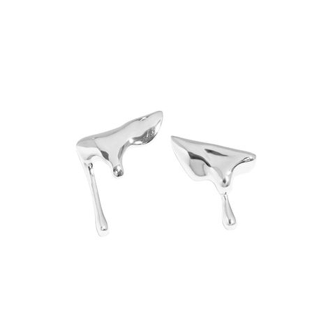 Elegant Geometric Sterling Silver Plating Ear Studs 1 Pair