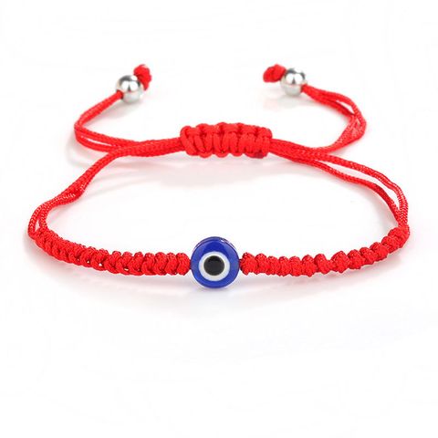 1 Piece Fashion Devil's Eye Resin Rope Knitting Women's Bracelets