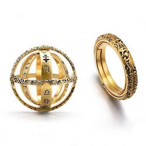 1 Piece Fashion Universe Alloy Plating Couple Rings