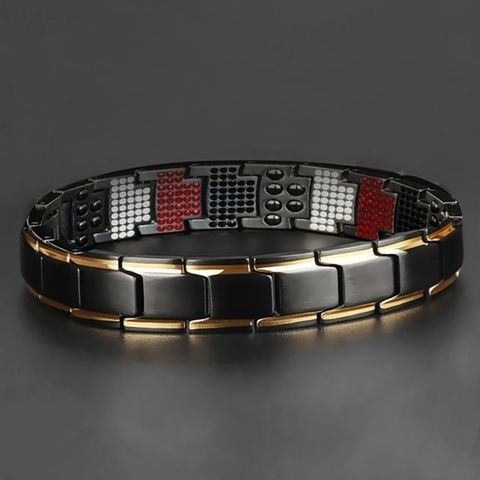 1 Piece Fashion Geometric Alloy Enamel Inlay Magnet Unisex Bracelets