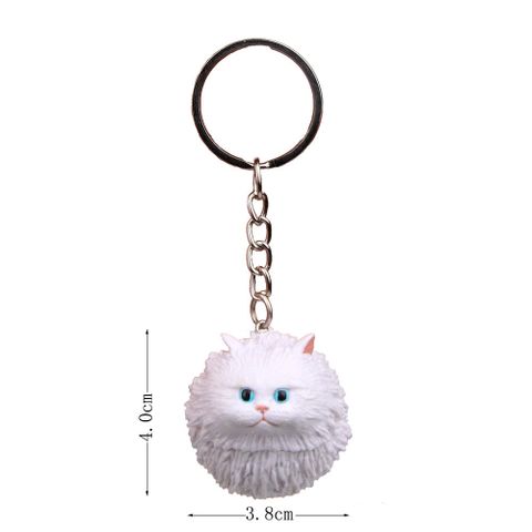 1 Piece Cute Cat Pvc Plastic Resin Unisex Bag Pendant Keychain