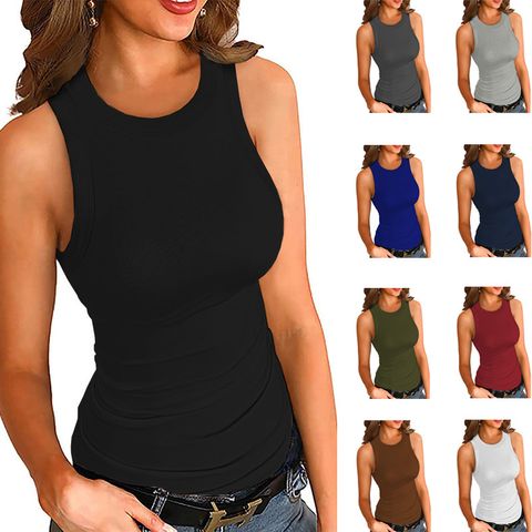 Women's Racerback Tank Tops Tank Tops Fashion Solid Color