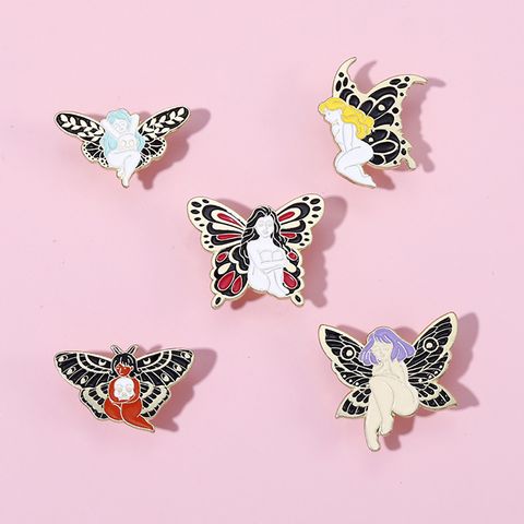 Fashion Cartoon Character Butterfly Alloy Plating Unisex Brooches