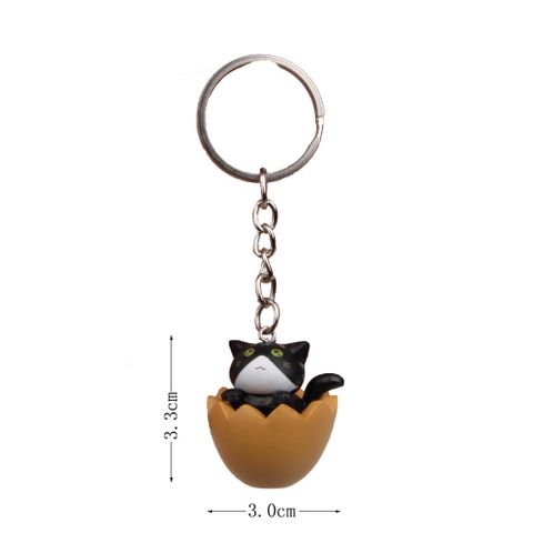 1 Piece Cute Cat Alloy Plastic Unisex Bag Pendant Keychain