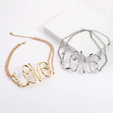 1 Piece Fashion Letter Alloy Plating Women's Necklace