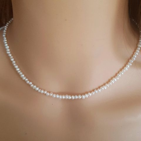 Fashion Round Pearl Beaded Plating Necklace 1 Piece