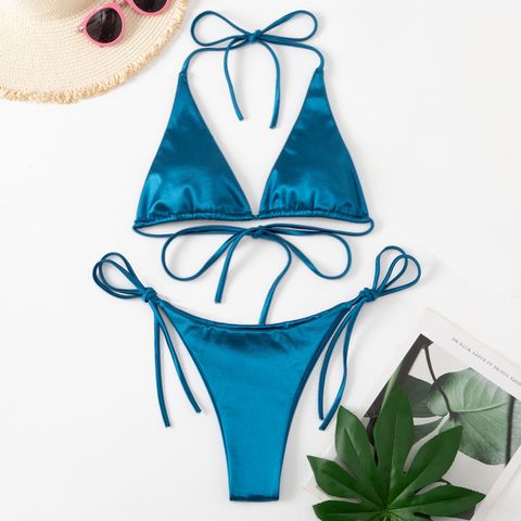 Women's Solid Color 2 Piece Set Bikinis